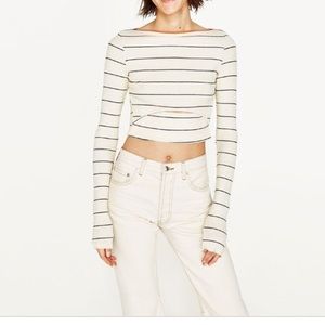 NWT Zara Small Festival Crop Top Cutout Stomach